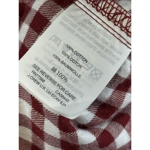 Mercantile j crew Gingham Button Down Shirt Long Sleeve Career Casual S - Picture 6 of 8